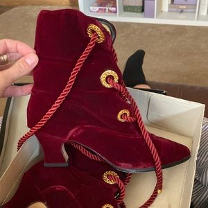 Witch style heeled boots